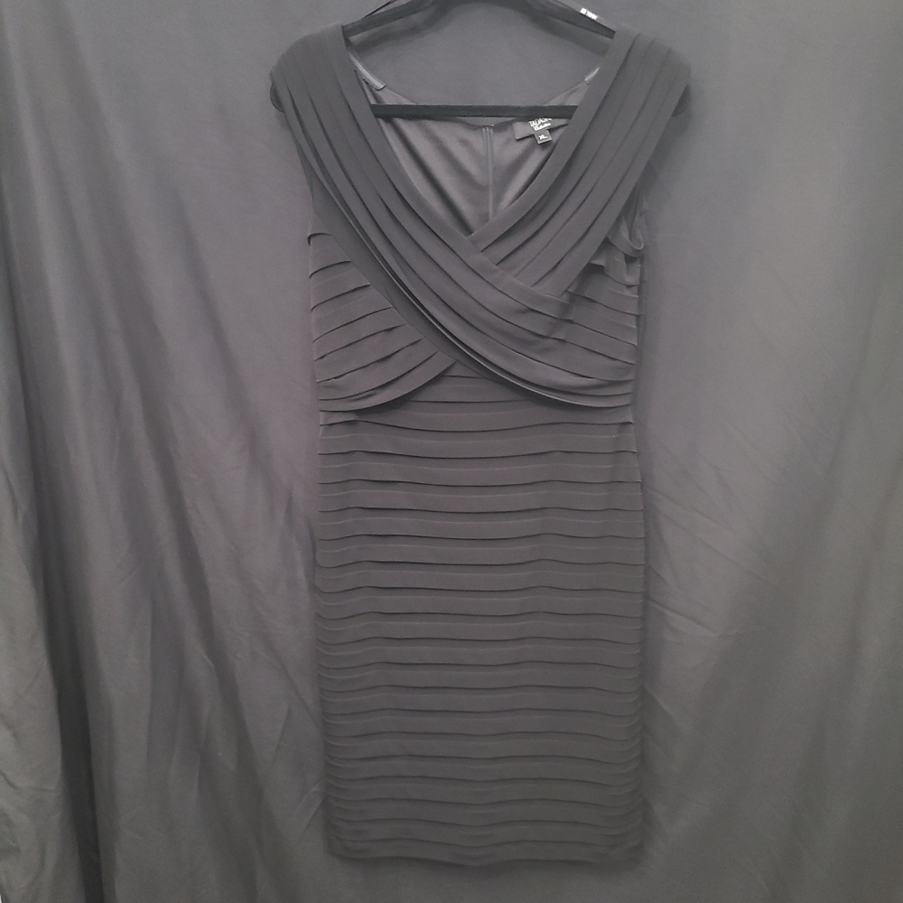 Elegant Black TADASHI XL Sleeveless Dress